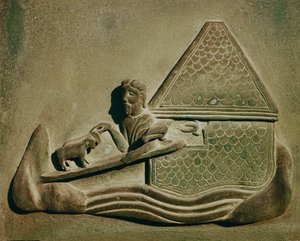 Animales entrando en el Arca ... (bronce) de Bonanno Pisano