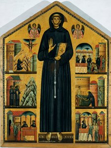 Vida de San Francisco de Asís. (Pintura sobre madera) 1235