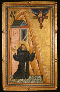 San Francisco recibe los estigmas, mediados del siglo XIII de Bonaventura Berlinghieri