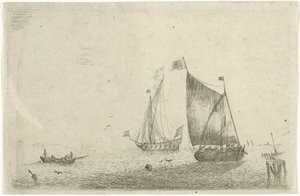 Seascape con un barco de pesca de Bonaventura Peeters (I)