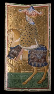 Tarot Visconti-Sforza: el caballo de denarios