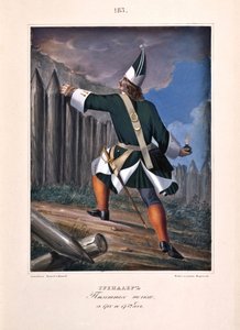 Granadero del Regimiento de Infantería en 1700-1732, 1841