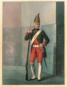 Granadero del Regimiento Izmailovsky en 1762, finales de la década de 1830 de Boris Artemyevich Chorikov