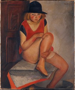 "La modelo" Peinture de Boris Grigoriev (1886-1939) ca 1926 de Boris Dmitrievich Grigoriev