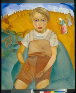 La socialité (retrato del hijo) - Pintura de Boris Dmitryevich Grigoriev (1886-1939), óleo sobre lienzo (92x80 cm) de Boris Dmitrievich Grigoriev