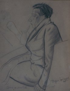 Retrato del poeta Velimir Khlebnikov 1885-1922, 1915 de Boris Dmitrievich Grigoriev