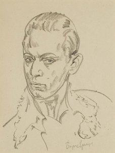 Retrato del bailarín y coreógrafo Sergey Lifar 1905-1986 de Boris Dmitrievich Grigoriev