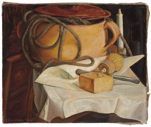 Naturaleza muerta con vela de Boris Dmitrievich Grigoriev