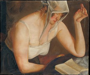 Mujer leyendo de Boris Dmitrievich Grigoriev