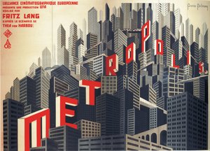 Póster de la película Metrópolis de Fritz Lang de Boris Konstantinovich Bilinsky