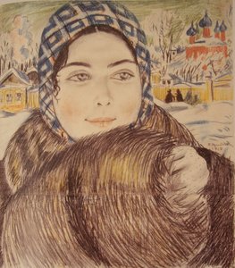 Esposa de un joven comerciante con un pañuelo a cuadros, 1919