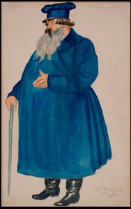 Mercader Dikoy. Diseño de vestuario para la obra La tormenta por A. Ostrovsky, 1920