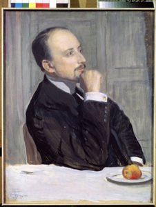 Retrato del artista Evgeny Evgenyevich Lanceray (Eugene Lancere) (1875-1946) (Retrato del artista E. Lanceray). Obra de Boris Michaylovich Kustodiev (1878-1927), témpera sobre cartón de Boris Mikhailovich Kustodiev