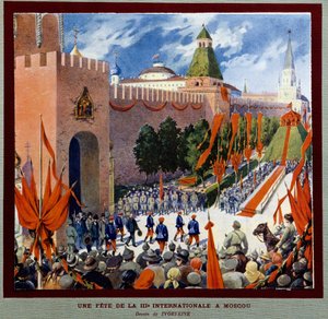 Celebración de la Tercera Internacional en Moscú de Boris Vasilievich Zvorykin