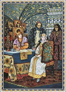 Boris Godunov y su familia, 1927 de Boris Vasilievich Zvorykin