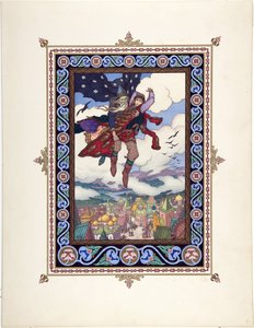 Ilustración para el cuento de hadas Marya Morevna de Boris Vasilievich Zvorykin
