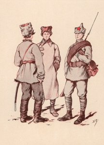 Soldados del Ejército Rojo Soviético de Boris Vasilievich Zvorykin