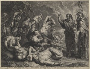 Moisés y la Serpiente de Bronce de Boëtius Adams Bolswert, after Sir Peter Paul Rubens