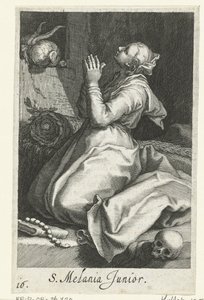 Santa Melania la Joven como Hermitess S. Melania Junior (título sobre objeto) Hermitesses (título de la serie) Sacra Eremus Ascetriarum (título de la serie)