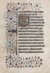 Libro de Horas Uso de París: Inicial Decorada, c. 1420 de Boucicaut Master