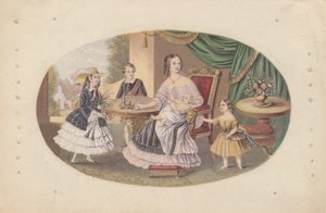 Su Majestad la Reina Victoria y familia