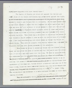Página 539, Capítulo 27, El pasaje eliminado que describe la destrucción del castillo de Drácula, del manuscrito original mecanografiado de 