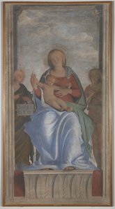 La Virgen y el Niño con dos ángeles