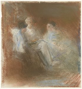 A. Grandmont con un libro y dos mujeres de Bramine Hubrecht