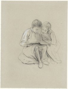 Dos niños lectores