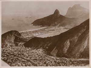 Vista aérea de Río de Janeiro (foto b/n) de Brazilian Photographer