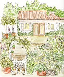 Encantador jardín de estilo rústico de Breanna Megan Studio