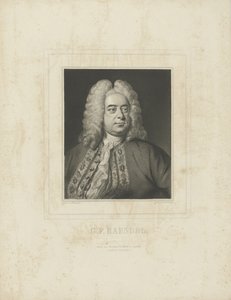 Retrato del compositor Georg Friedrich Haendel 1685-1759, c. 1840 de Breitkopf and Härtel