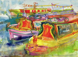 Barcos en el canal, 1989 de Brenda Brin Booker