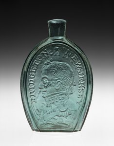 Frasco figurado de Bridgeton Glass Works