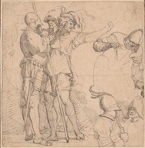Capricho derivado de la "Figurine" de Salvator Rosa de British 18th Century