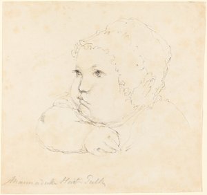 Cabeza de un Niño con Gorro de British 18th Century after John Flaxman