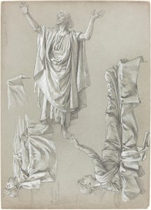Estudios para la resurrección de la hija de Jairo de British 19th Century