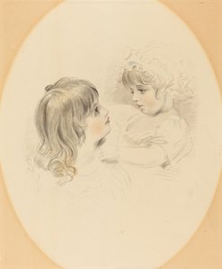 Dos niños de British 19th Century after George Henry Harlow