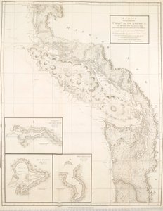Carta que muestra parte de la costa de América del Noroeste
