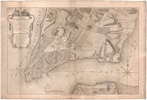 Plano de la ciudad de Nueva York por Ratzer de British School