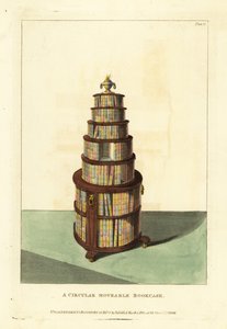 Una librería circular móvil de British School