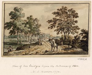 Serie de bocetos, vistas en Gran Bretaña, el continente y América 1772-1778 (acuarela)
