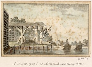 Serie de bocetos, vistas en Gran Bretaña, el continente y América 1772-1778 (acuarela)