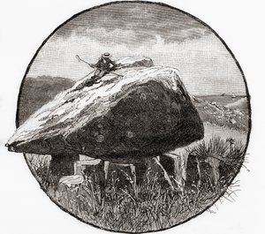 Piedra de Arturo, Swansea (grabado)