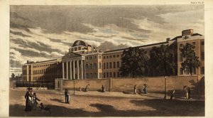 Hospital psiquiátrico de Bethlem o Bedlam en 1816 de British School