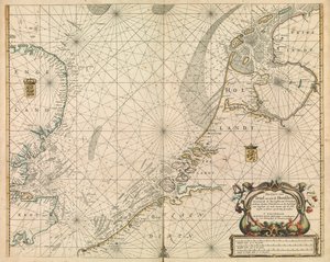 Carta del Mar del Norte y de la costa neerlandesa de British School
