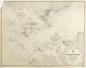 Mar de China Estrecho principal de Singapur Del árbol I (pulo Angup) a la bahía de Battam Reconocimiento realizado por el comandante de Estado Mayor J.W. Reed, R.N. y los oficiales del H.M.S. Rifleman de British School