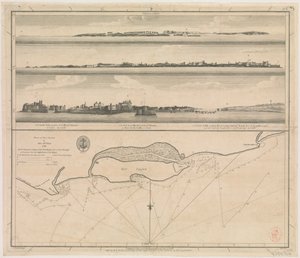 Plano de la isla de Diu por John McCluer 1788 de British School