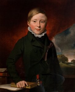 Retrato de un niño desconocido (se dice que es Oliver Minster), c.1825 (óleo sobre lienzo) de British School