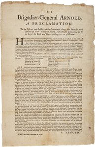 Proclamación a los oficiales y soldados del Ejército Continental, 20 de octubre de 1780 de British School